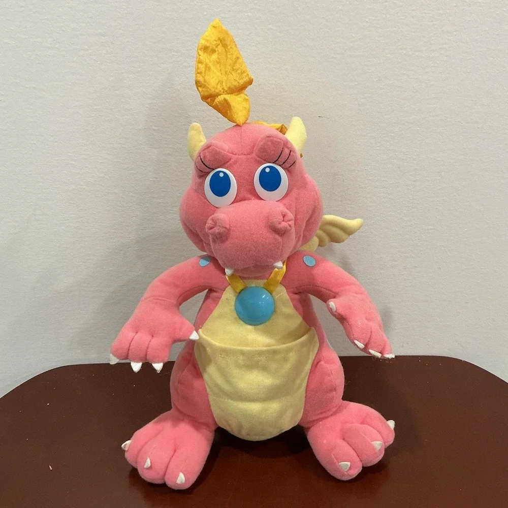 Vintage Dragon Tales Cassie TALKS Light up Badge plush Tested  1999 Playskool